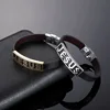 Religious Christian Jesus Bracelets Stainless Steel Leather Cuff Bangles Jewelry Accessories Gifts for Women Men 2