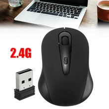 Черная Беспроводная USB мышь с 3 кнопками Беспроводная 2,4 GHz Dongle оптическая прокрутка для всех периферийных устройств Windows и Mac PC для ноутбуков