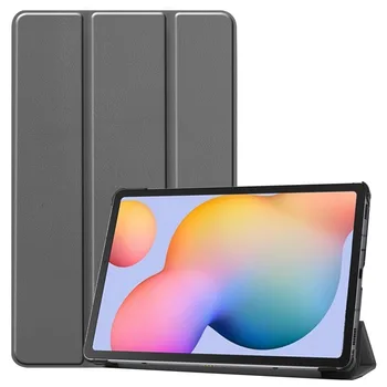 

Stand Shell Case For Samsung Tab S6 Lite SM-P610 P615 Release Smart Trifold Tablet Case For Galaxy Tab S6 Lite 10.4 + film Gift