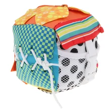 Яркий Цветной тканевый шнурок на молнии, кнопка обучения, кубический блок, игрушка для детей, развивающий, образовательный подарок