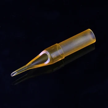 

50Pcs RT FT Round Flat Gold Shark Tattoo Tips Plastic Sterilized Disposable Nozzle Needles Tips for Tattoo Machine Needles Gun