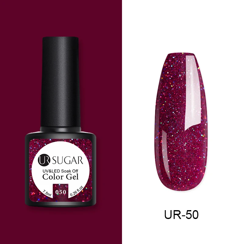 50 Ur Sugar, 7,5 мл, Одноцветный Гель-лак для маникюра, Полупостоянный, Vernis, верхнее покрытие, УФ светодиодный Гель-лак, впитывающий Гель-лак для ногтей - Цвет: 50