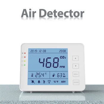 

CO2 Meter Carbon Dioxide Detector Temperature and Humidity NDIR Sensor CO2 Meter Tester for Carbon Dioxide Air Quality Detector