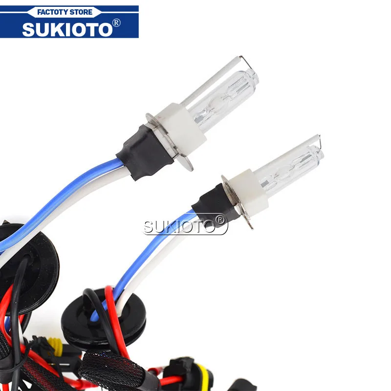 Sukioto 2pcs New 35w 55w H3c Hid Xenon Bulb 4300k 5000k 8000k 6000k Ac