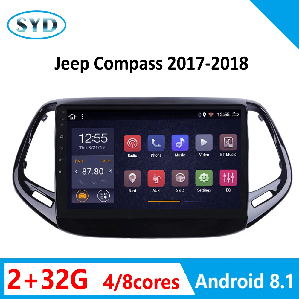 Автомагнитола для Jeep Compass 2G+ 3 2G Android 8,1 " мультимедийный плеер Видео Аудио Стерео gps Navi система wifi tv Carplay