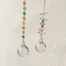 2 шт./компл. 30 мм с украшением в виде кристаллов окна Ловец Солнца коллекция бисера в стиле «Ловца снов» окна, садовый Декор Радуга, прозрачного хрусталя призмы