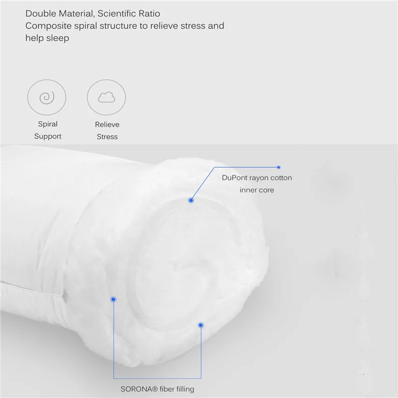 Xiaomi youpin 8H подушка 3D флеш удобная эластичная подушка хлопок супер мягкое антибактериальное подушка для шеи