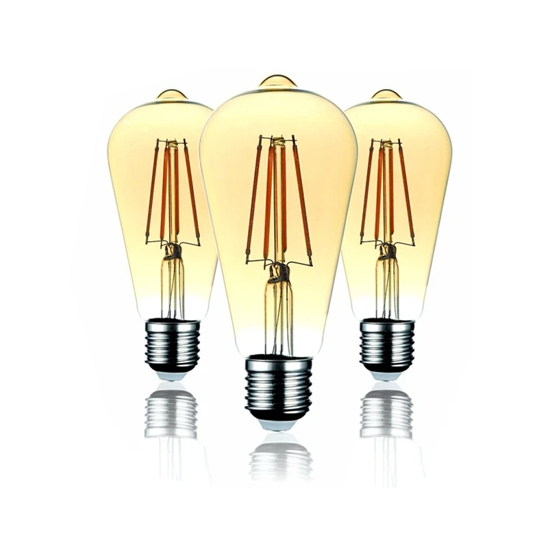 8pcs Retro LED E27 4W/6W/7W Designer Filament Incandescent Ampoule Lamp Vintage 220V Traditional Edison Bulb Wholesale Free Ship