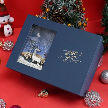 

Blue Red Gift Box for Christmas New Year Valentine's Day Kid Packaging For Candy Comestic Wholesales