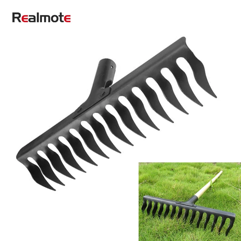 

Realmote 14-tooth Rake Hay Deciduous Rake Pine Soil Rake Garden Gardening Tools Agricultural Farm Tools