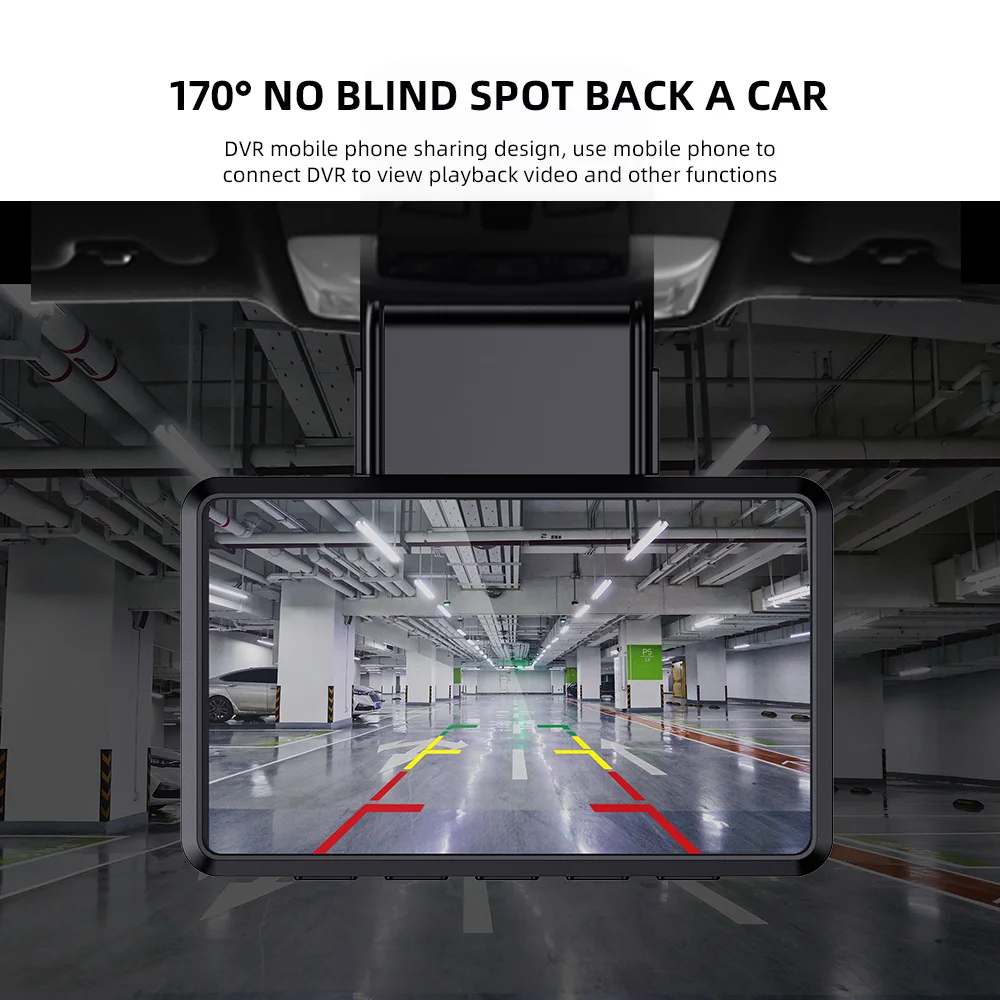  Mini Car DVR Dual Cameras 3'' HD 1080P GPS Tracker Dash Cam WiFi Loop Recording Parking Monitor Vid