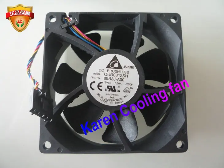 Дельта 8 см QUR0812SH 89R8J-A00 8025 12 V 0.5A 4 проводное Охлаждение Вентилятор QFR0812SH