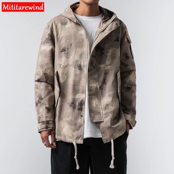 

Harajuku Streetwear Military Jacket Men Hip Hop Coat Camouflage Tactical Clothing Safari Hoode Jacket Hombre Modis Coat 5XL Male