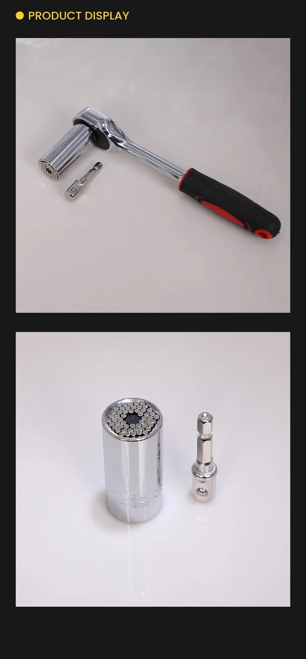 Manual Electric Universal Magic Sleeve 7~19mm Range of Special-shaped Screw Removal Chromium -vanadium Steel