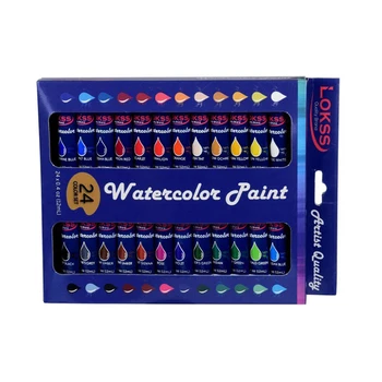 

12ml Children Aluminum Tube Beginners Pigment Watercolor Paint Set For Artists School Stationery 24 Colors Drawing Art Supplies