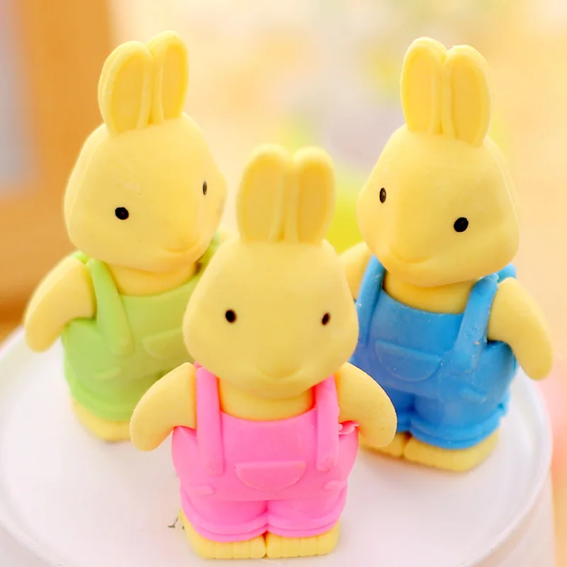 

1 PCs Creative Stationery Cute Meng Meng Cartoon Rabbit Eraser Primary School Prize Gift