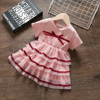 

girls wedding dress Toddler Infant Baby Girls Lace Princess Formal Christening Layered Dress Outfits baby clothes 0-4Y