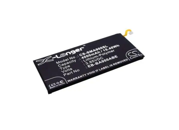 Batteria Cameron Sino 4000Mah Per Samsung Galaxy A9 2016 Duos Td-Lte Pro 2016 Duos Td-Lte Sm-A9000 Sm-A9100 Eb-Ba900Abe