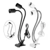 Black white Plug in Clip on Light,Screw bulb Clip on Desk Light for Desk,Bed Headboard with on/off switch,Clamp lamp for reading 1