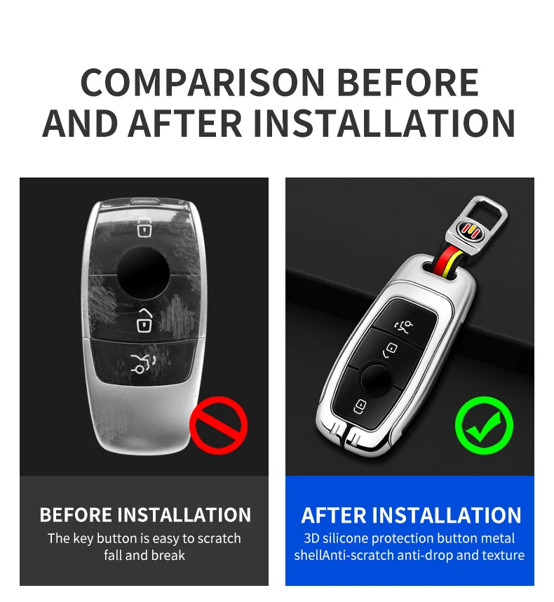 Portachiavi in metallo con telecomando per auto portachiavi per Mercedes Benz classe A C E S classe G GLC CLE CLA GLB GLS W177 W205 W213 W222 X167 borsa AMG 9 Portachiavi in metallo con telecomando per auto portachiavi per Mercedes Benz classe A C E S classe G GLC CLE CLA GLB GLS W177 W205 W213 W222 X167 borsa AMG - Hddadc8efffde4221b14c05abb70b1228V