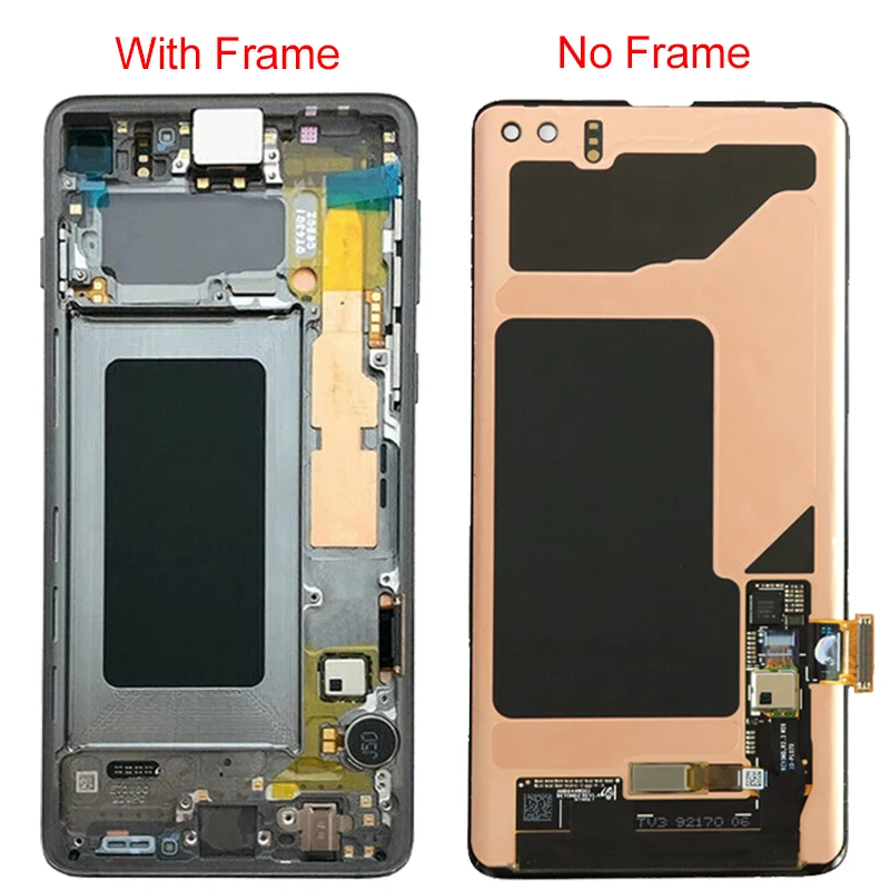 Оригинальный S10 ЖК дисплей для Samsung Galaxy плюс сенсорный экран с рамкой активно