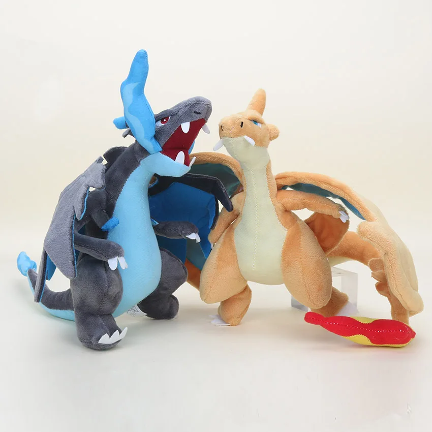 10 ''аниме, плюшевая Мега Новинка Charizard XY плюшевые игрушки синий Charizard мягкие куклы Подарочные игрушки 25-28 см