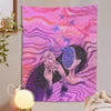 INS Pink Wall Hanging Tapestry Boho Decor Wall Cloth Tapestries Psychedelic Hippie Psychedelic Butterfly Tapestry Wall Carpet