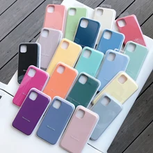 Box Liquid-Silicone-Case Xr-X-Cases iPhone 12 Original Official with for 11 Pro XS Max