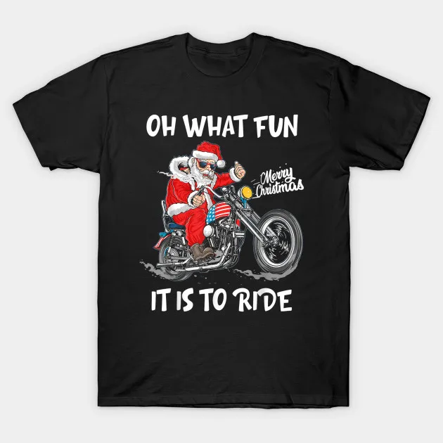 biker santa shirt