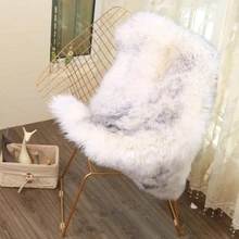 1 шт. меховой искусственный овчина ворсистый ковер для спальни гостиной кожа мех однотонный коврик Пушистый Коврик моющийся искусственный коврик