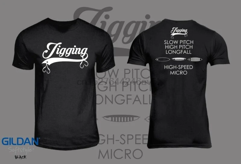 JIGGING tshirt 100% Cotton spinning reel 8 0 9 slow pitch jig saltwater |