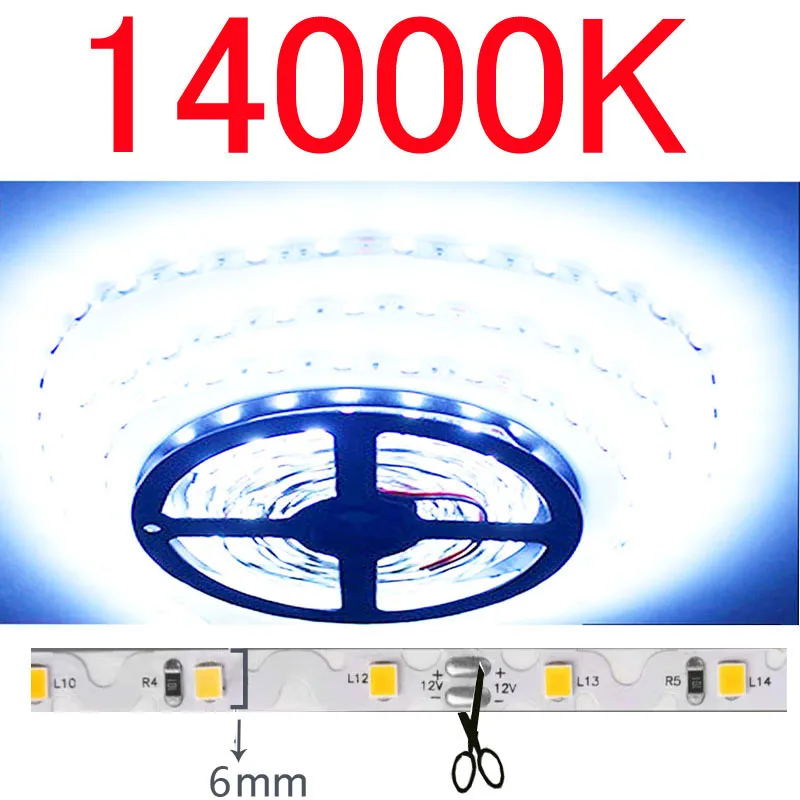 Водонепроницаемая S 2835 smd rgb Светодиодная лента 12 в 10 м 5 м 3 м 2 м теплая белая лента adpter Адресуемая Светодиодная лента световой замены 5050 5630 120