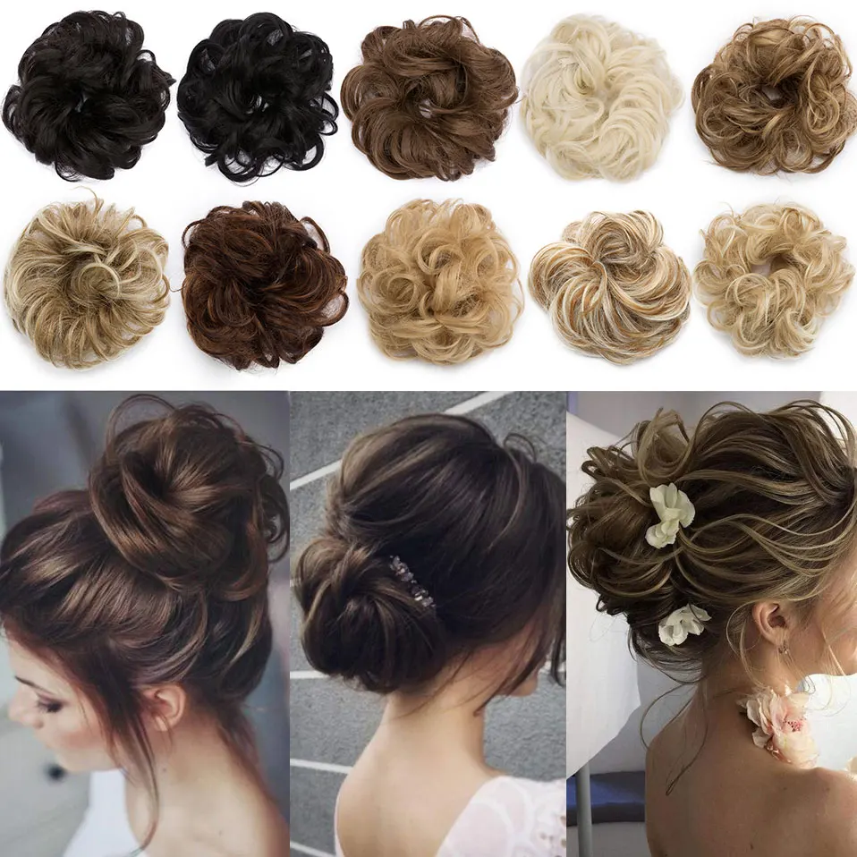 Hot Offer Edd5d S Noilite Bun Curly Updo Cover Donut Chignon