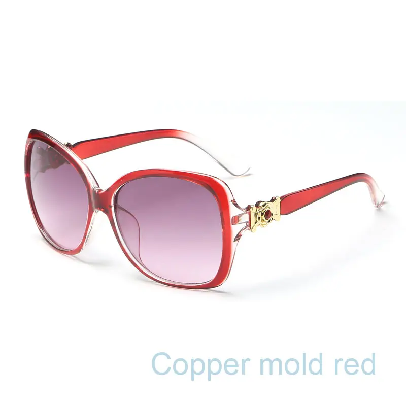 Круглые ретро солнцезащитные очки дизайнерский бренд женские очки тренды продукты взрослые очки выпускные очки - Цвет линз: Copper mold red
