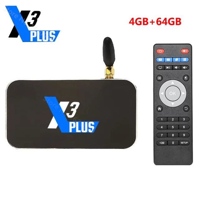 X3 Plus 4G64G UGOOS X3 Plus Android 9,0 Смарт ТВ приставка Amlogic S905X3 приставка 4 Гб DDR4 64 Гб 2,4G 5G Wifi 1000M Bluetooth X3 Pro ТВ приставка - Цвет: X3 Plus 4G64G