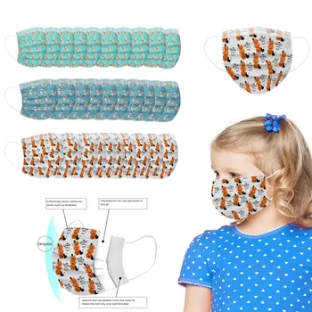 

30pcs Kids Children's Mask Disposable Cloth Face Mask FaceMasks Masks Mouth Cover Protective Mouth-muffle Washable mondmaskers