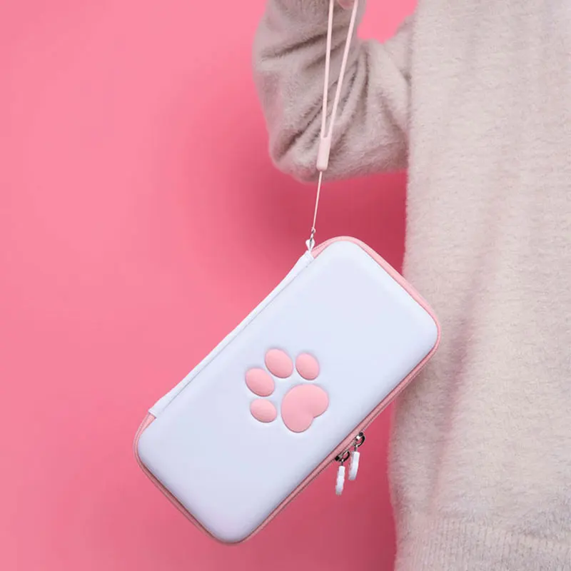 EVA Waterproof Travel Bag for Nintendo Switch Mini Lite - Portable Cat Claw Case Bag with Game Console Accessories image 6