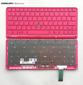 

US English Keyboard For SONY VPC P11 Series P119 P119JC P118 P115 Red With Frame Laptop US Keyboard