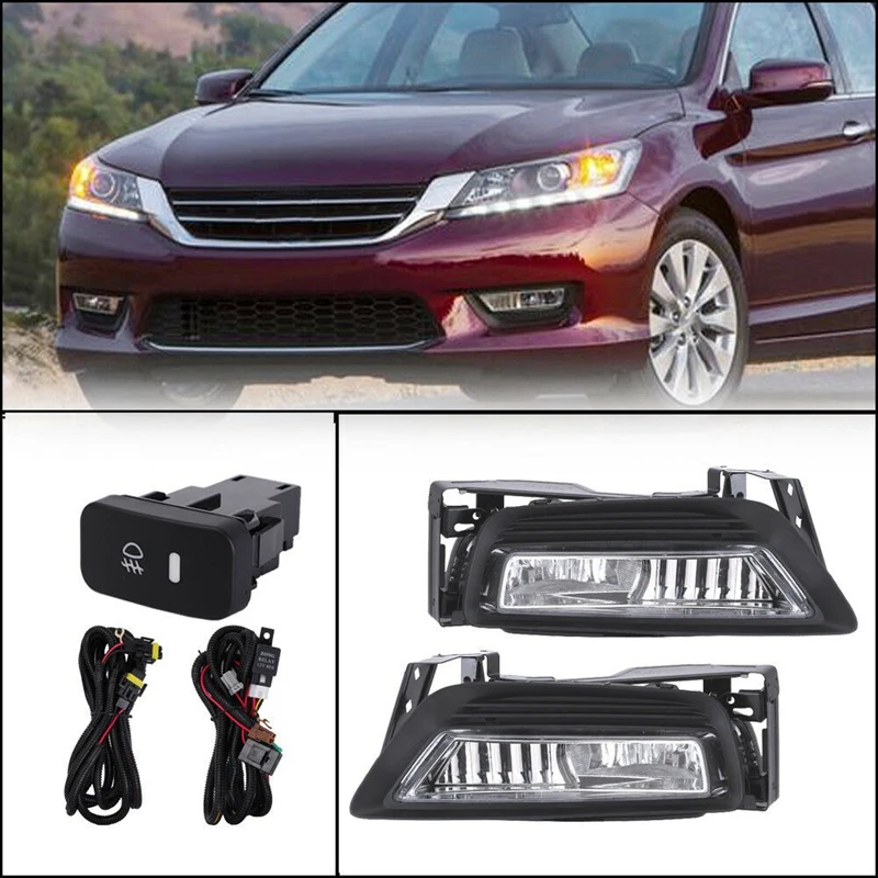 

DHBH-Replacement Fog Lights Switch Left Right Light for Honda Accord Sedan 4Dr 2013-2015
