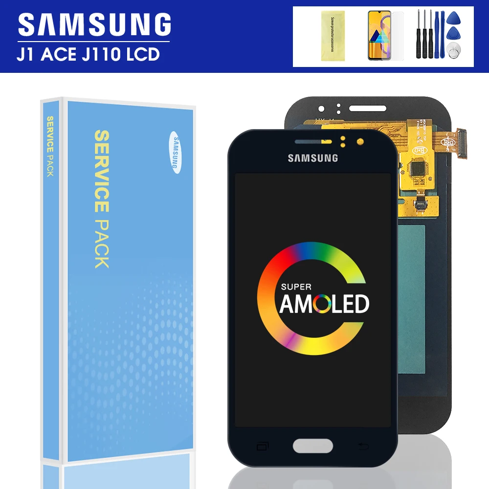 Оригинальный ЖК дисплей 4 3 дюйма для Samsung J1 Ace J110 с сенсорным цифровым