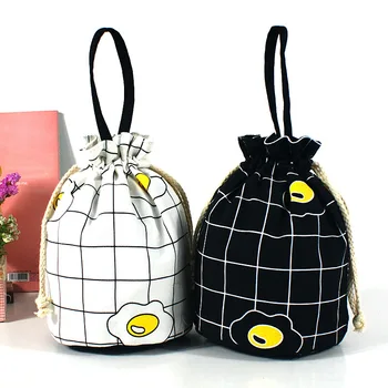 

Creative drawstring canvas bunch pocket girl &women phone bag coin purse