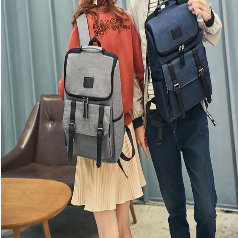 Blue Korean Version Of The Bag Computer Bag Student Backpack Men's Bag Men Women Unisex Bag Clothes Home Storage Bag - Цвет: Blue