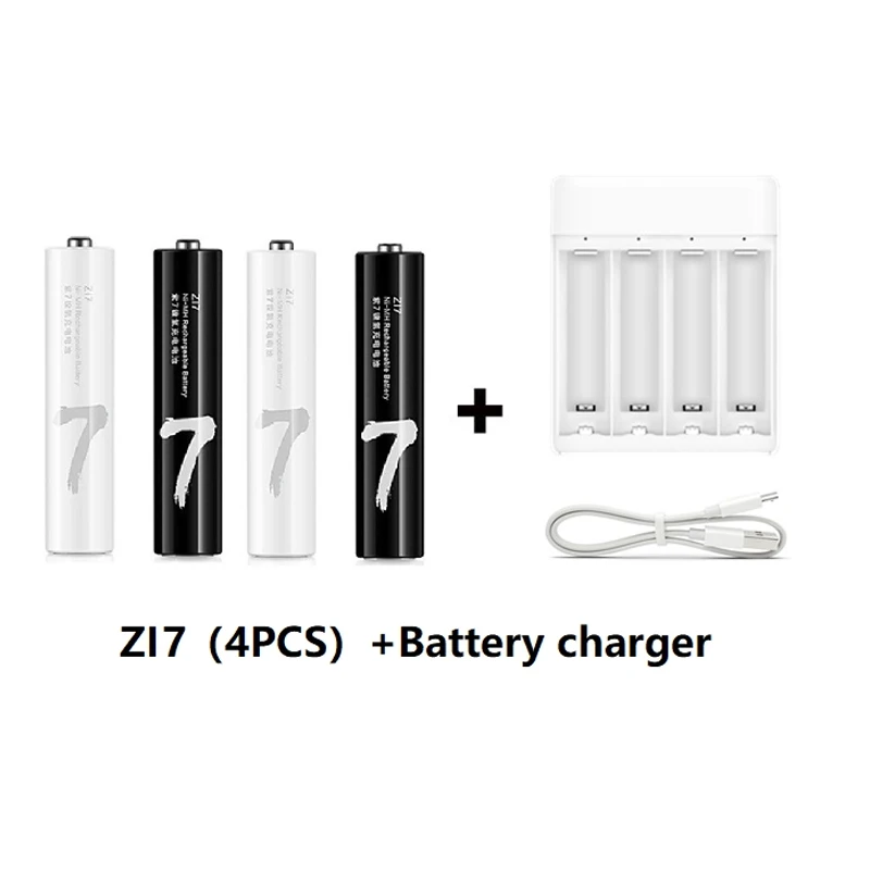 zi7 with charger 4 шт./лот ZMI ZI7 ZI5 AAA AA 700mAh 1800mAh 1,2 V перезаряжаемый Ni-MH аккумулятор ZIM power Bank - Цвет: zi7 with charger
