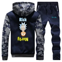 *#Best Price Rick and morty Funny printed Mens Hoodies Sweatshirt+Pants 2 Piece Sets Warm Hoodie Winter Jacket Tracksuit Thick Fleece Coat *#Best Price Rick and morty Funny printed Mens Hoodies Sweatshirt+Pants 2 Piece Sets Warm Hoodie Winter Jacket Tracksuit Thick Fleece Coat