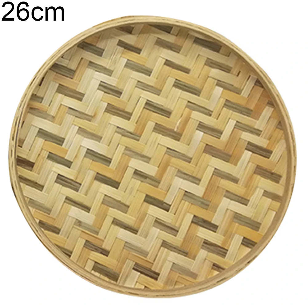 Круглая бамбуковая плетеная сетка ручной работы для закусок еды хлеба семян чая