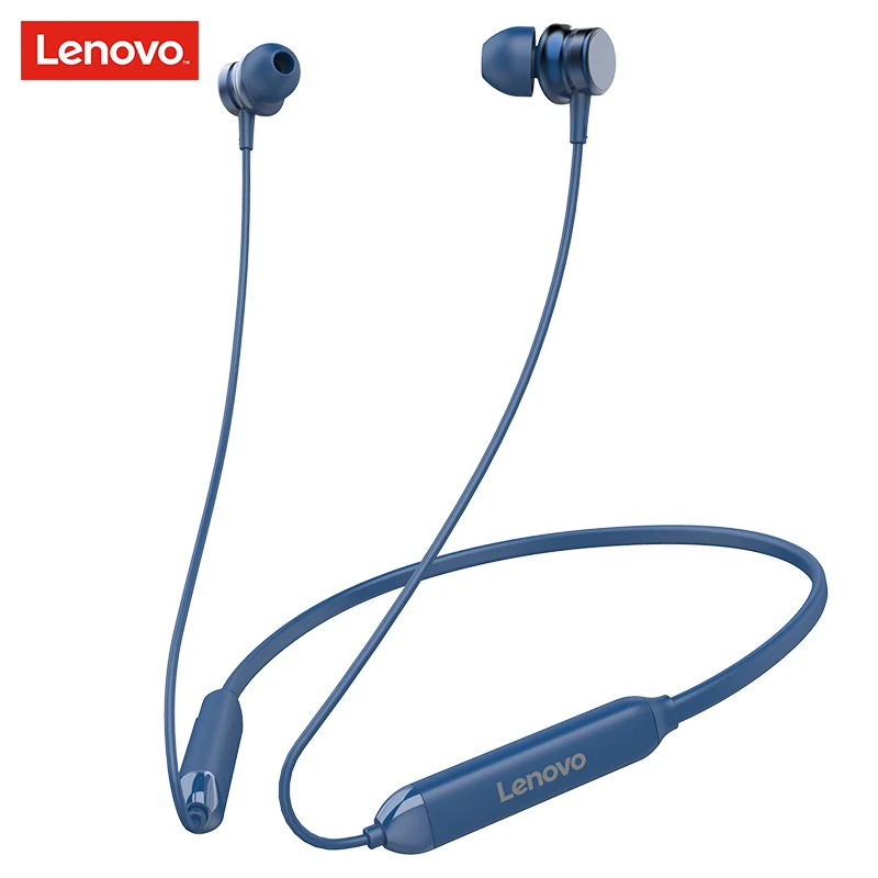 Lenovo Спортивная беспроводная гарнитура HE15 Bluetooth 5,0 с микрофоном, наушники с глубоким басом, активные магнитные наушники с шумоподавлением