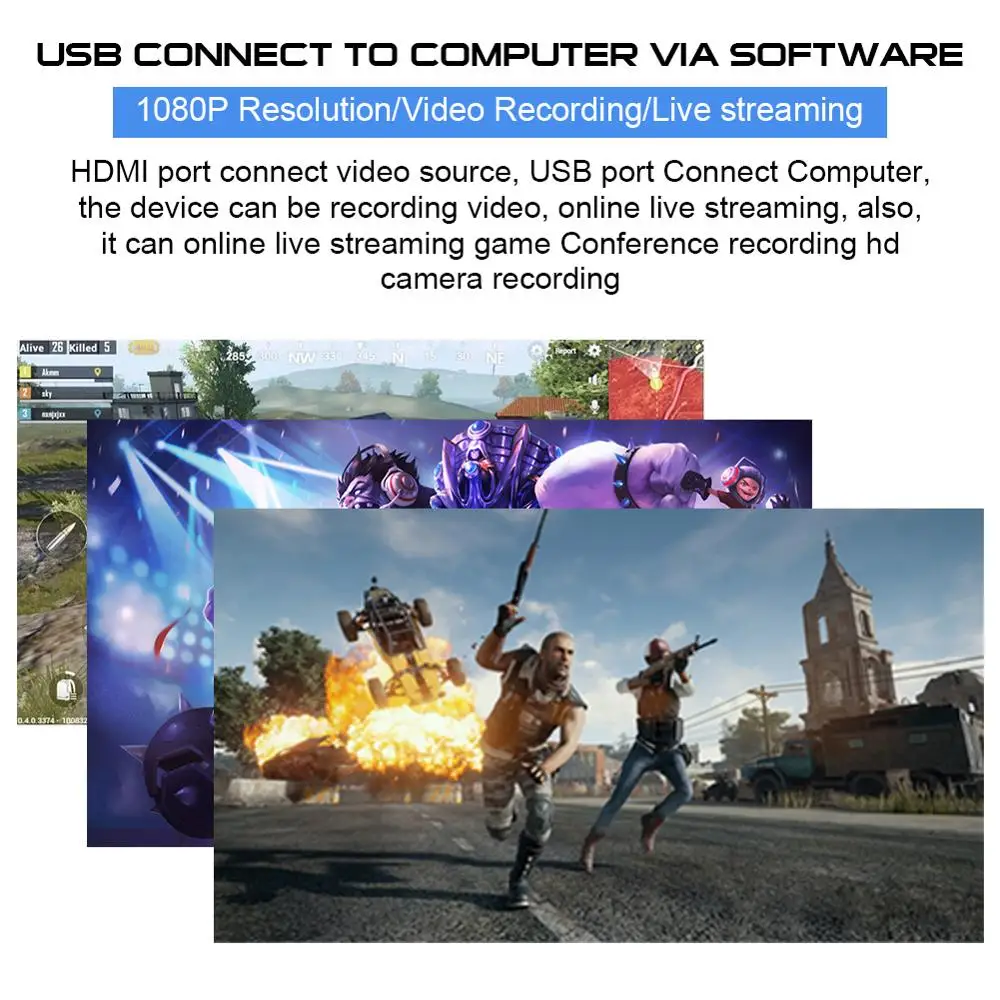 HDMI Карта видеозахвата видео карта захвата к USB Захват аудио для ПК ноутбука HD