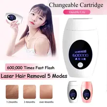 IPL эпилятор лазерный эпилятор импульсный светильник Фотоэпилятор 600000 вспышка ЖК Электрический триммер для бикини Depiladora Laser Permanente