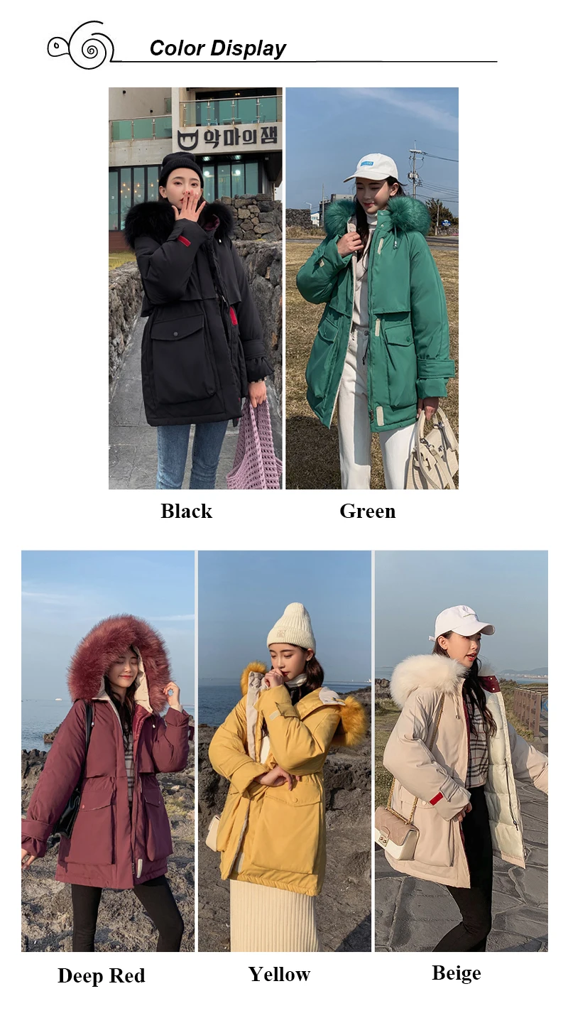 Korean Style 2019 Winter Jacket Women Warm Thicken Loose Female Coat W_A1_2