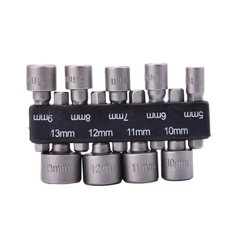 

9pcs 5-13mm Hexagon Nut Driver Drill Bit Socket Screwdriver Wrench Set for Electric Screwdriver Handle Tools
